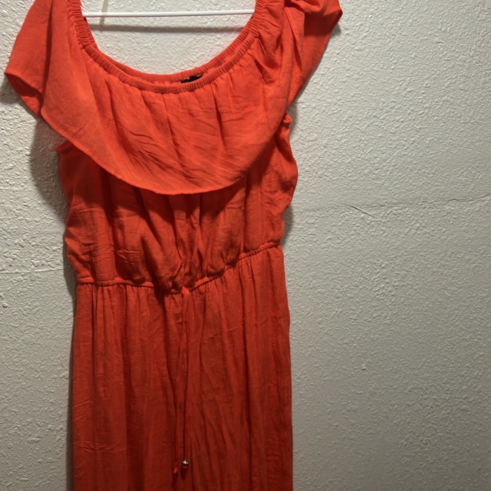 Bright Orange Off-Shoulder jumper